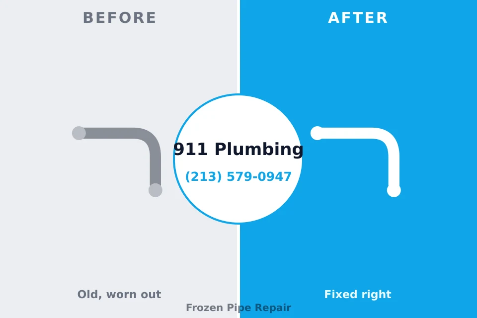 Before and after: plumbing company Orchards, WA